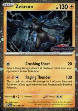 Zekrom (Paradox Rift Stamped) Holo Rare Cards & Products 066/182 NM - Image 1