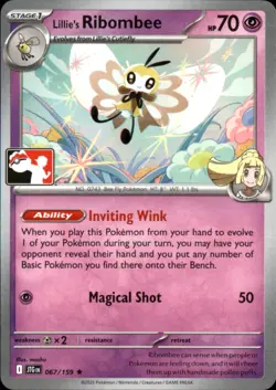 Lillie's Ribombee - Normal Rare Prize Pack Series Cards 067/159 NM - Image 1