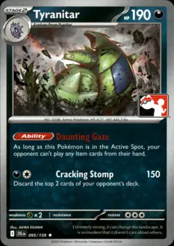 Tyranitar Normal Rare Prize Pack Series Cards 095/159 NM - Image 1