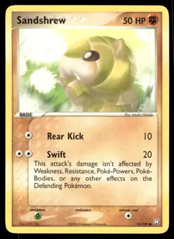 Pokemon Cards Sandshrew 74/109 NON HOLO EX Team Rocket Returns Common NM - Image 1