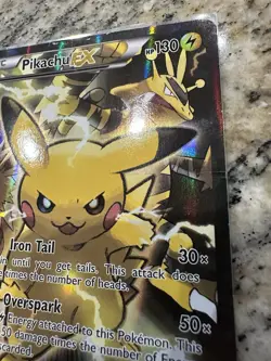 Pokemon Pikachu EX XY124 Promo Card 2016 Damaged Condition - Image 3