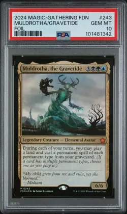 2024 MTG FOUNDATIONS FOIL #243 MULDROTHA, THE GRAVETIDE PSA 10 - Image 1