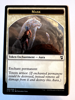 MTG Magic The Gathering Commander 2018 Token Creature Beast Mask - Image 2