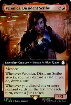 Veronica, Dissident Scribe (Extended Art) Universes Beyond: Fallout PIP Foil NM - Image 1