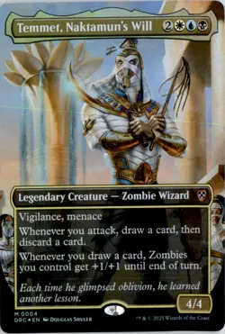 Temmet, Naktamun's Will (Borderless) Commander: Aetherdrift DRC Foil NM - Image 1