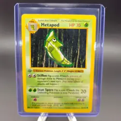 Pokemon Card - Metapod Base Set Shadowless 54/102 1st Edition Common - Image 3