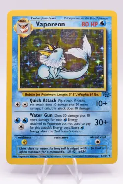 1999 Pokemon Jungle Set Vaporeon Holo (12/64) - Image 1