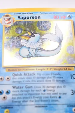 1999 Pokemon Jungle Set Vaporeon Holo (12/64) - Image 3