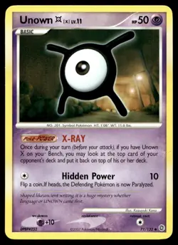 Secret Wonders Unown [X] Uncommon 71/132 2007 Pokemon TCG - Image 1