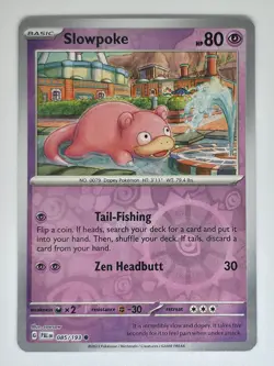 Slowpoke 085/193 Reverse Holo C Pokemon Paldea Evolved NM - Image 1