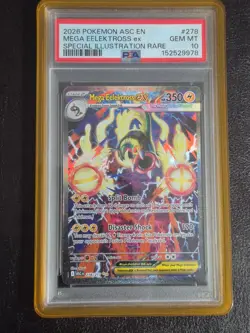 2026 POKEMON ASC EN SPECIAL ILLUSTRATION RARE #278 MEGA EELEKTROSS EX PSA 10 - Image 1