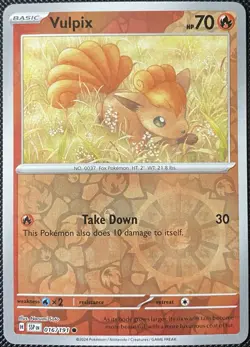 Vulpix 016/191 Sv08: Surging Sparks Reverse Holo - Pokemon Card - Image 1