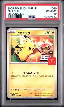 PSA 10 Pikachu 020/M-P McDonald's Promo Japanese Pokemon 2025 US SELLER - Image 1
