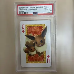 Pokemon Center Nagoya Diamond Q Eevee Trading Card PSA10 Rare Authentic - Image 1