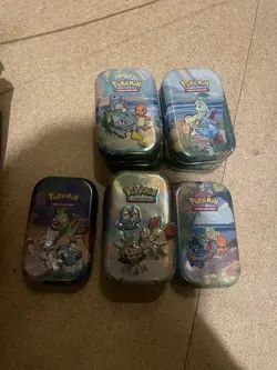 X22 Empty Tins & x18 COINS Pokemon 25th Anniversary Celebrations Mini Tins - Image 3