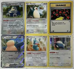 Snorlax Lot X6 Munchlax Pokemon TCG No Dupes Sleeved Cheapest Shipping - Image 1