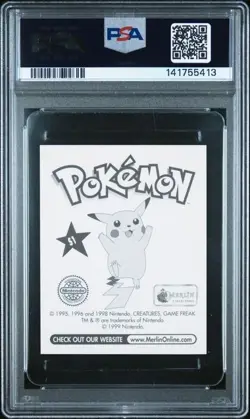 1999 MERLIN POKEMON #S1 PIKACHU PRISM PSA 9 - Image 2