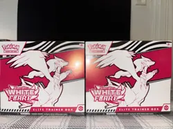 Pokemon White Flare Elite Trainer Box Lot Of Two Factory Sealed New ETB - Image 1