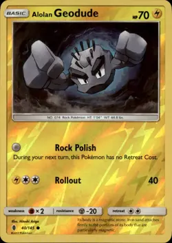 Alolan Geodude 40/145 Common Guardians Rising Reverse Holo NM - Image 1