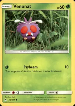 Venonat 10/214 Common Unbroken Bonds Pokemon NM - Image 1