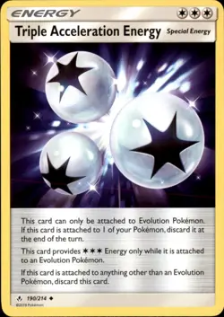 Triple Acceleration Energy 190/214 Uncommon Unbroken Bonds Pokemon NM - Image 1