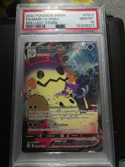 Pokemon Mimikyu V Brilliant StarS Full ArtPSA 10 Gem Mint TG16 AND TG17 - Image 2