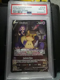 Pokemon Mimikyu V Brilliant StarS Full ArtPSA 10 Gem Mint TG16 AND TG17 - Image 5