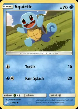 Squirtle 23/181 Common Team Up Pokemon NM - Image 1