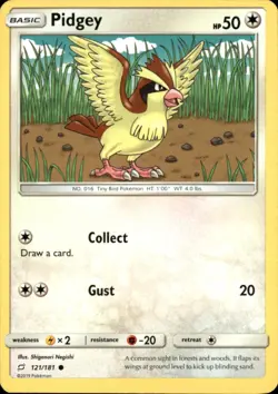 Pidgey 121/181 Common Team Up Pokemon NM - Image 1