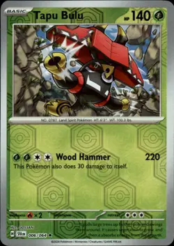 Tapu Bulu 006/006 Rare Shrouded Fable Reverse Holo NM - Image 1