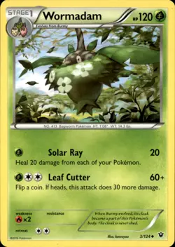 Wormadam 3/124 Uncommon Fates Collide Pokemon NM - Image 1