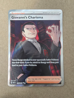 Giovanni's Charisma 197/165 Scarlet & Violet 151 Ultra Rare Full Art Pokemon TCG - Image 1