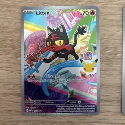 Pokemon First Partner Illustration Collection Alola Rowlet, Litten, Popplio - Image 2