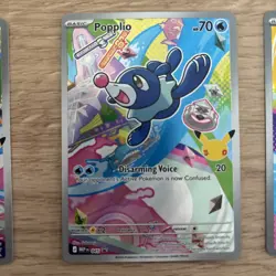 Pokemon First Partner Illustration Collection Alola Rowlet, Litten, Popplio - Image 3