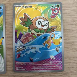 Pokemon First Partner Illustration Collection Alola Rowlet, Litten, Popplio - Image 4