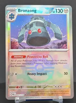 Pokemon Bronzong #067/131 English PRE Prismatic Evolutions Master Ball Holo - Image 1