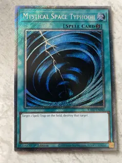 Yugioh - Mystical Space Typhoon - RA02-EN048 - Platinum Secret Rare 1st Edition - Image 1