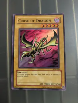 Yugioh Curse Of Dragon LOB-066 Super Rare Original Print NM - Image 1