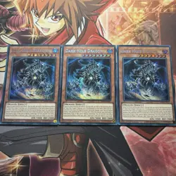 Yugioh! Playset 3x Dark Hole Dragon Prismatic Secret Rare - MP24-EN117 1st Ed. - Image 1