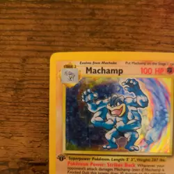 Pokemon Machamp Base Set 8/102 Holo 1st Edition Rare TCG Card LP/MP - Image 2