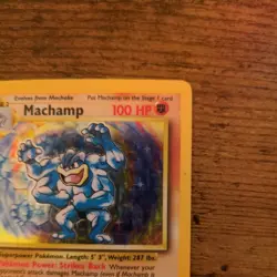 Pokemon Machamp Base Set 8/102 Holo 1st Edition Rare TCG Card LP/MP - Image 3
