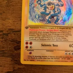 Pokemon Machamp Base Set 8/102 Holo 1st Edition Rare TCG Card LP/MP - Image 4
