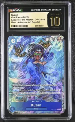 2025 One Piece Kuzan Alt Art Legacy Of The Master OP12-043 CGC 10 PRISTINE - Image 1