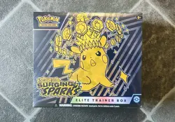 Pokemon TCG Scarlet & Violet Surging Sparks ETB Elite Trainer Box Factory Sealed - Image 1