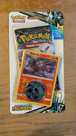 POKEMON SUN MOON LOST THUNDER BLISTER BOOSTER PACK X2 BOTH ROWLET & SALANDIT - Image 3