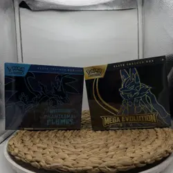 Lot of 2 Pokemon TCG: Mega Evolutions (Lucario) + Phantasmal Flames ETB - Image 1