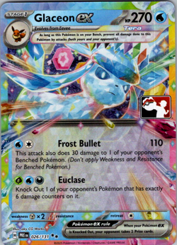 Glaceon EX 026/131 PRE Prize Pack Play! Pokemon Holo Stamped Near Mint NM - Image 1