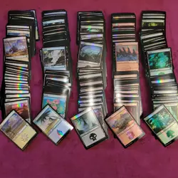 Basic Lands Magic Cards MTG Collection of 500 Foils -Warped quality of course:) - Image 2