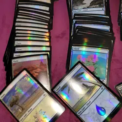 Basic Lands Magic Cards MTG Collection of 500 Foils -Warped quality of course:) - Image 3
