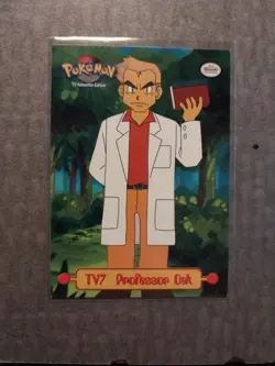 TV7 Professor Oak Pokemon Topps Series 1 Card NM - Image 1